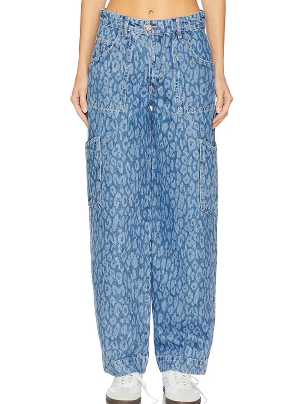 Damson Madder Drew Straight Leg Jeans in Leopard Laser
